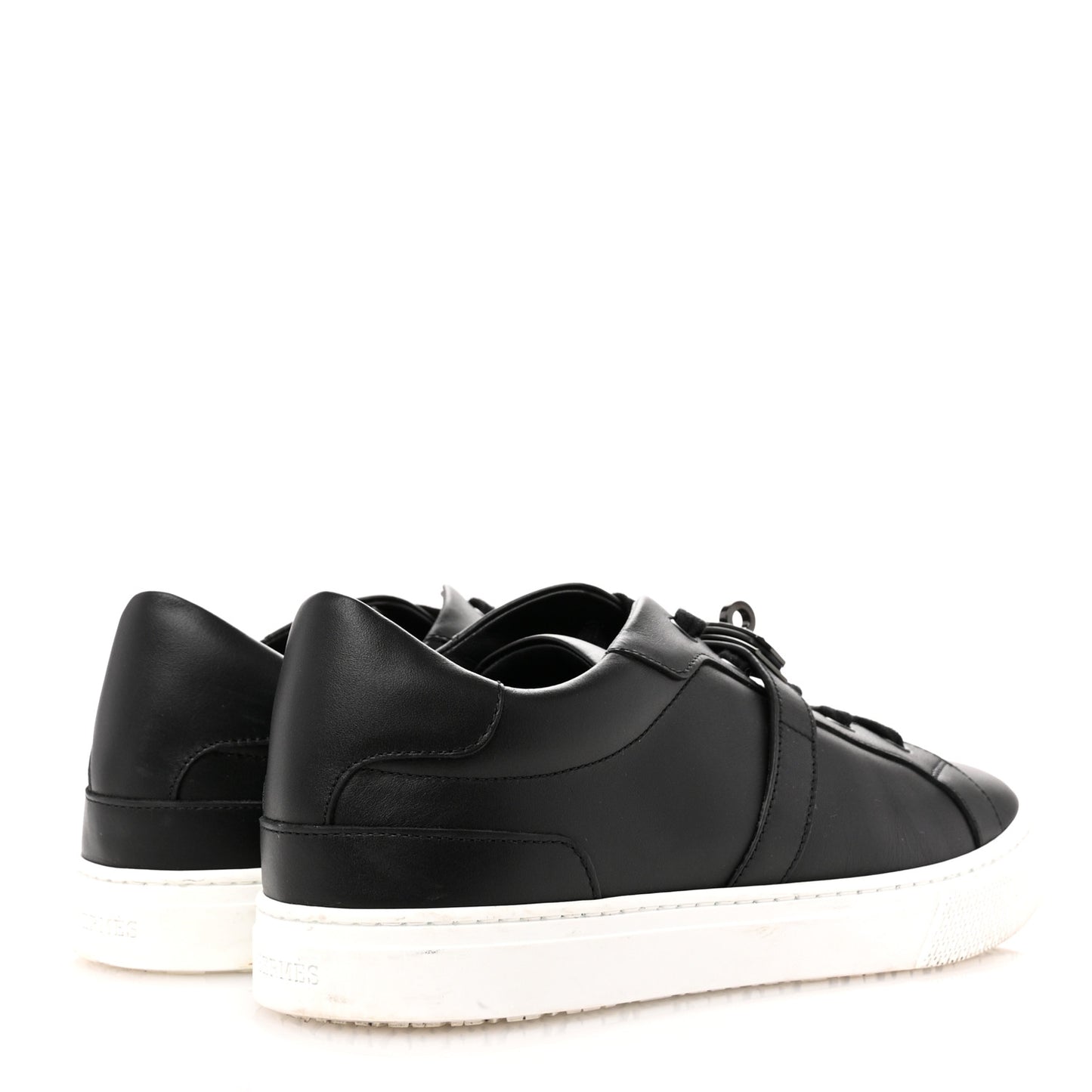 Calfskin Mens Day Sneakers 40 Black