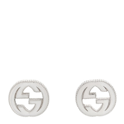 Gucci Sterling Silver Interlocking G Stud Earrings 1 of 5