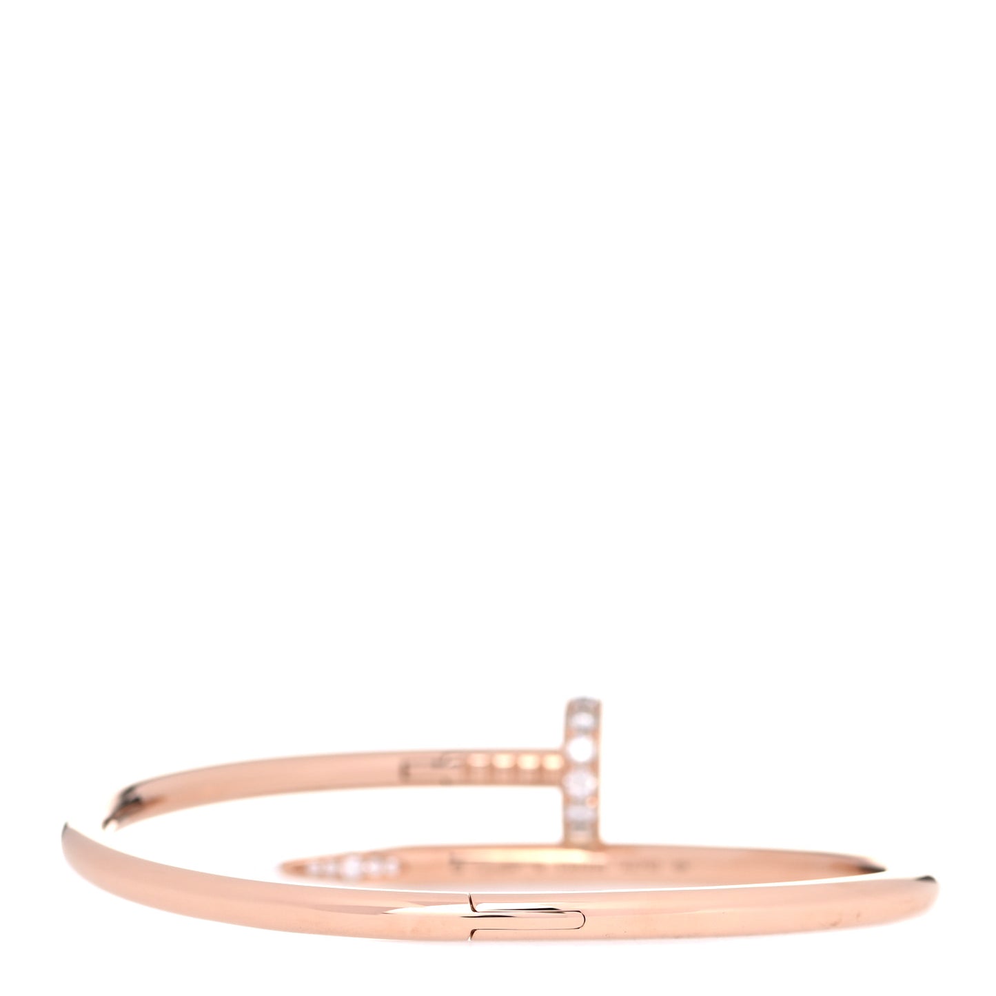 18K Pink Gold Diamond Juste Un Clou Bracelet 16