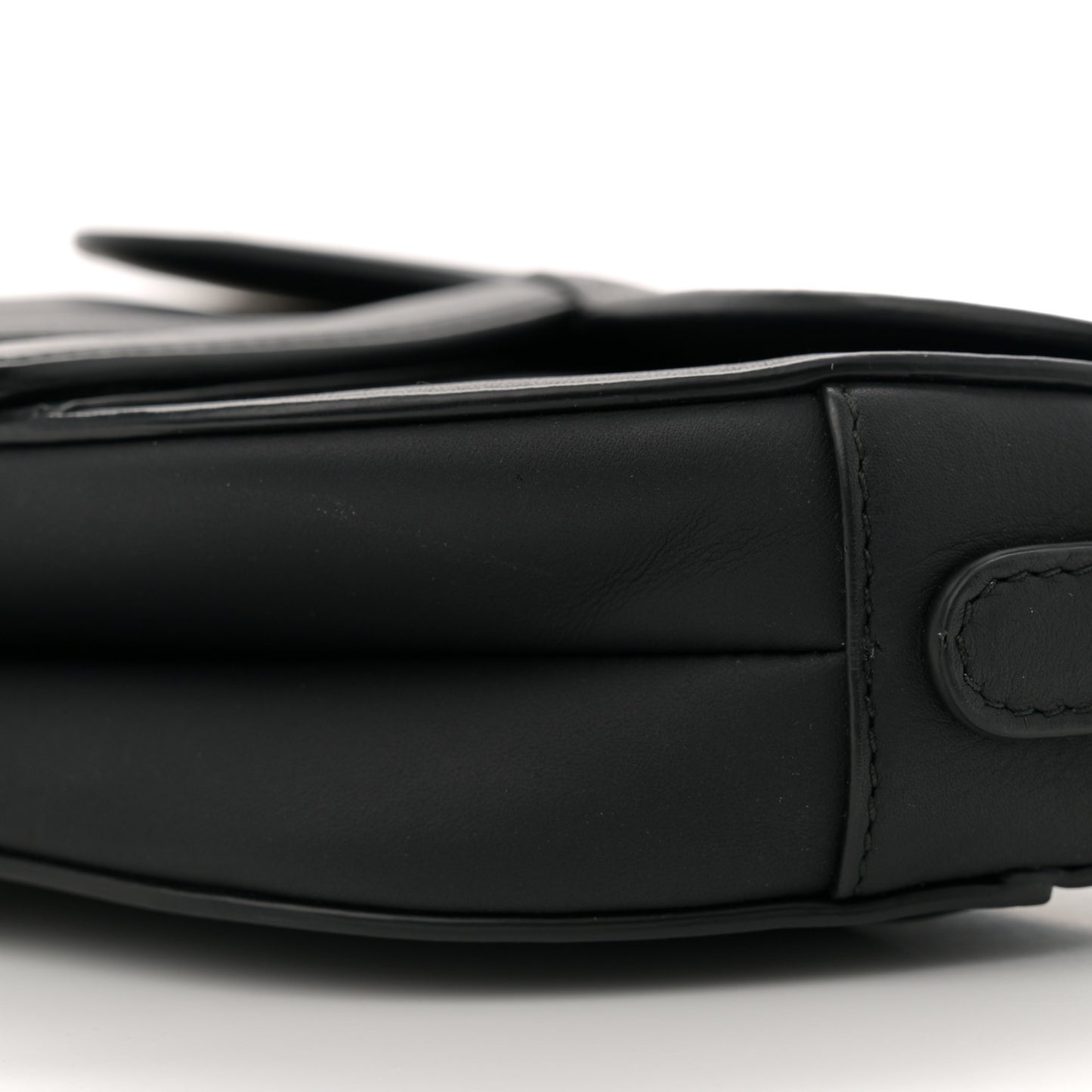 Ultra Matte Calfskin Mini Saddle Bag Black