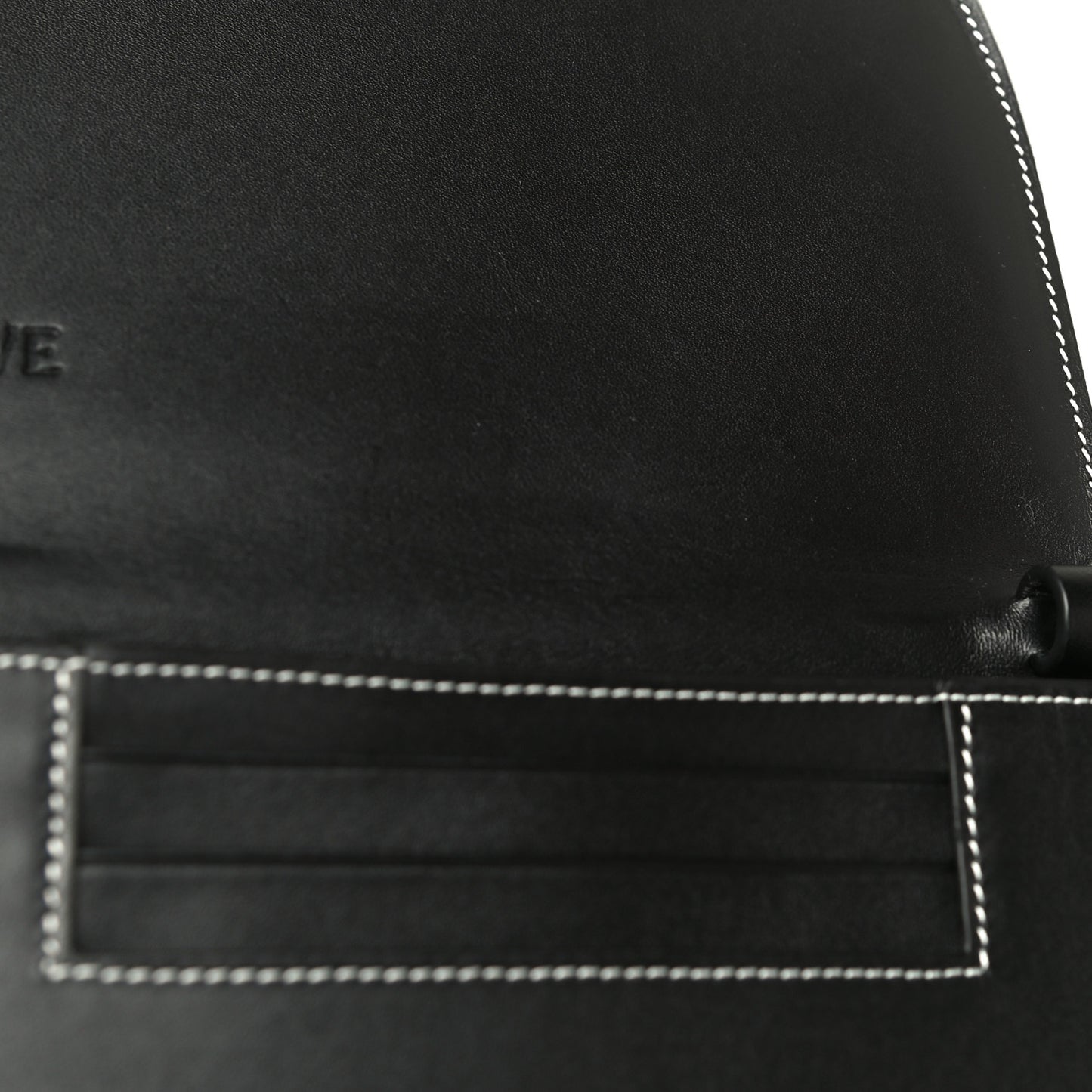 Soft Calfskin Heel Bag Black Soft White