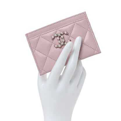 Chanel Caviar Pearl Quilted Coco Candy Card Holder Pink 2 of 10