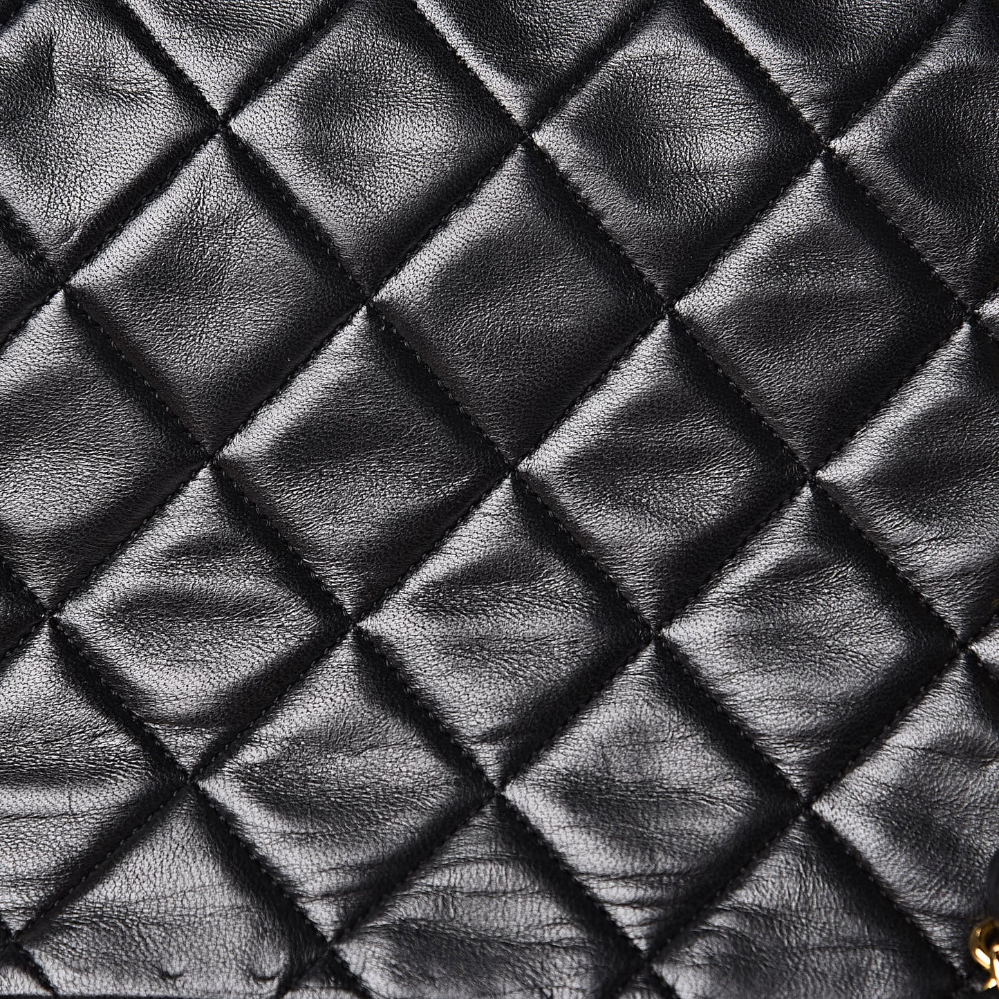 Lambskin Quilted Medium Single Flap Black
