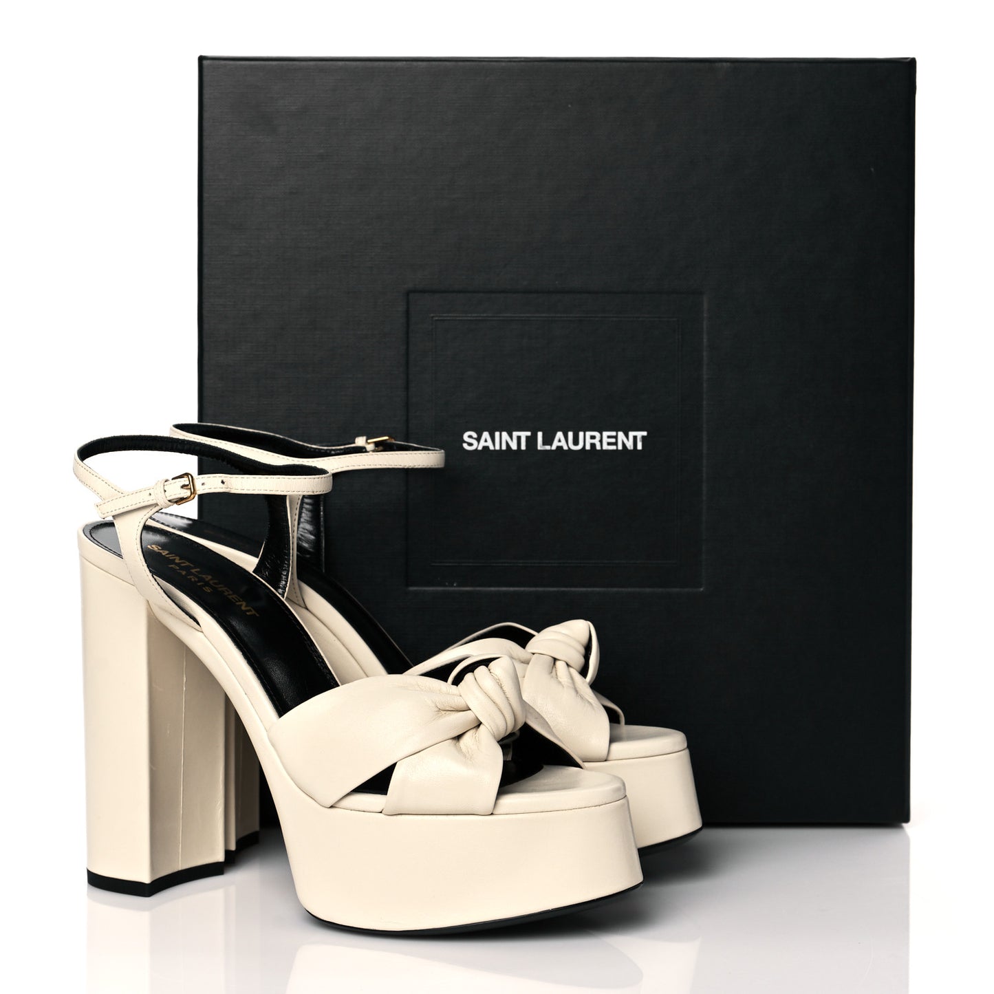 Vendome Bianca 85 Platform Sandals 38 Pearl