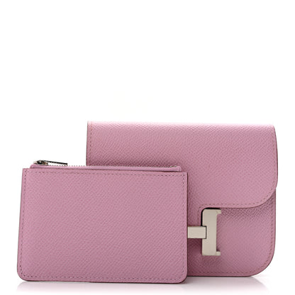Hermes Epsom Constance Slim Wallet Mauve Sylvestre 3 of 9