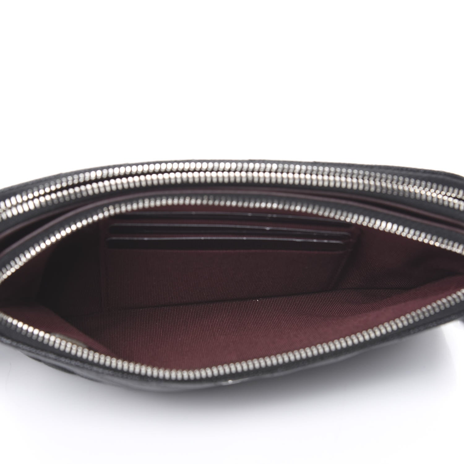 Chanel Caviar Chevron Quilted Small Clutch With Chain Black 5 of 9
