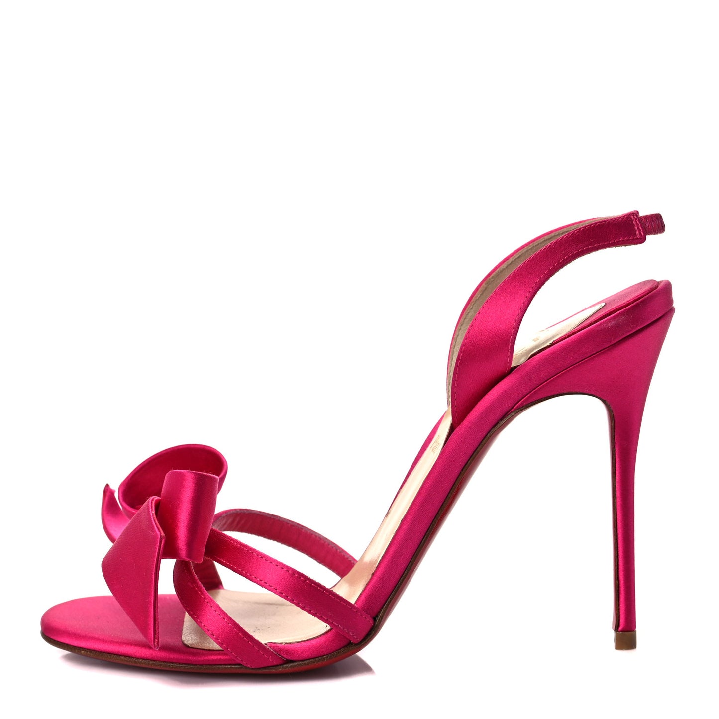 Satin Grusanda Bow Slingback Pumps 36 Fuchsia
