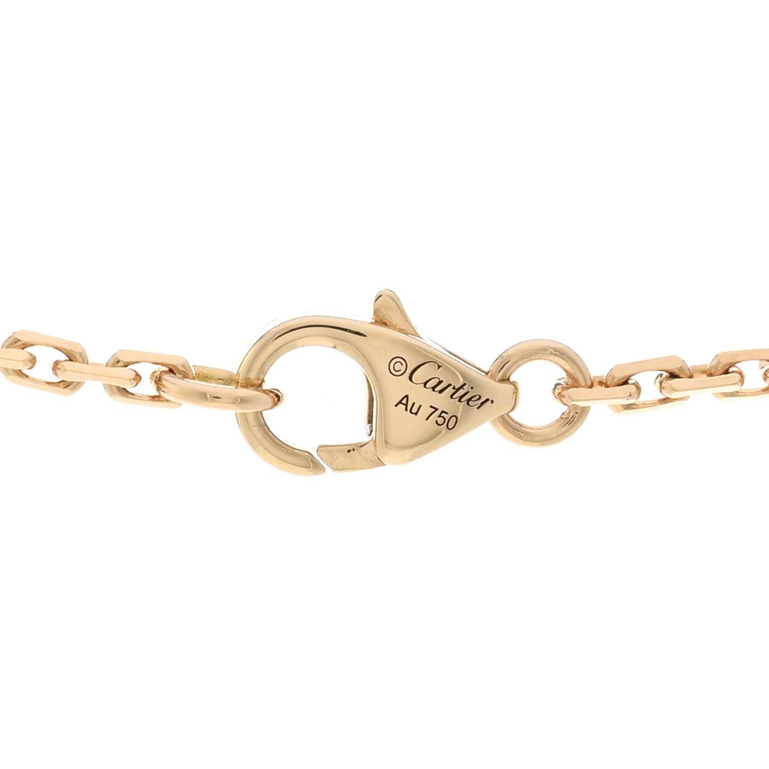 Cartier 18K Yellow Gold Diamond Interlocking LOVE Necklace 4 of 4