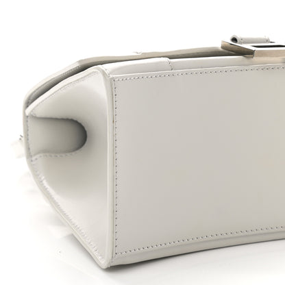 Balenciaga Shiny Box Calfskin Small Hourglass Top Handle Bag Chalky White 10 of 11