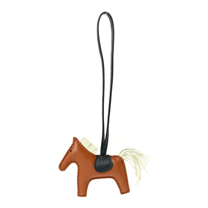 Hermes Milo Lambskin Grigri Rodeo Horse Bag Charm PM Gold Vert Cypress Vert Fizz 1 of 5