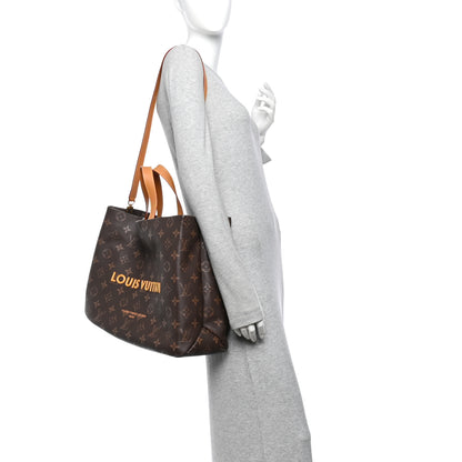 Louis Vuitton Calfskin Monogram Shopper Tote MM 2 of 9