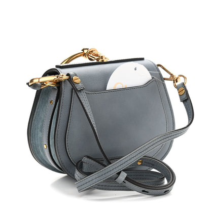 Chloe Calfskin Suede Small Nile Bracelet Bag Cloudy Blue 3 of 9