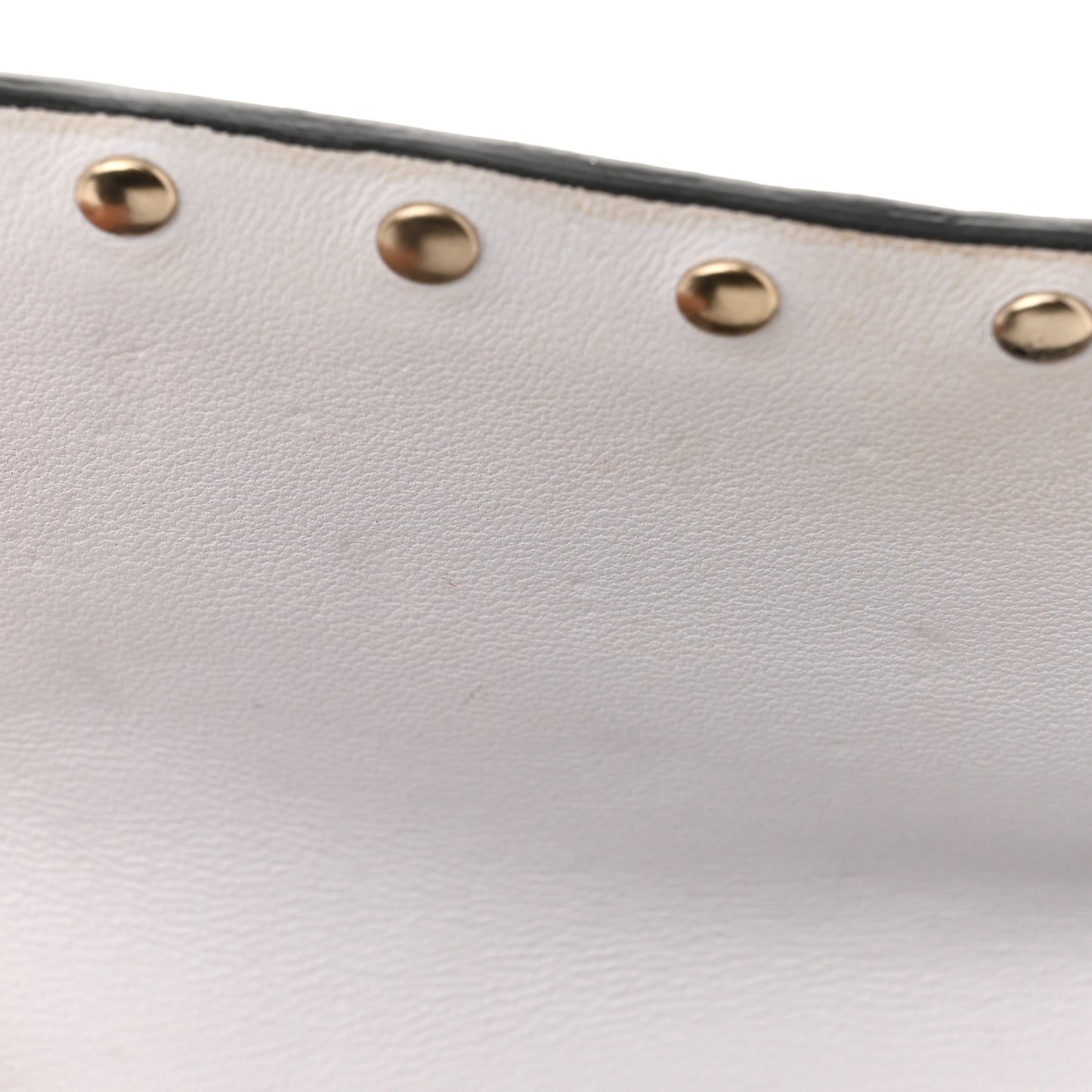 Nappa Rockstud Spike Wallet On Chain Optic White