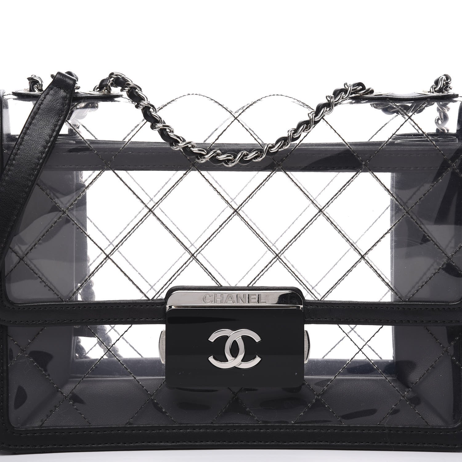 Chanel PVC Lambskin Quilted Beauty Lock Flap Black 9 of 9