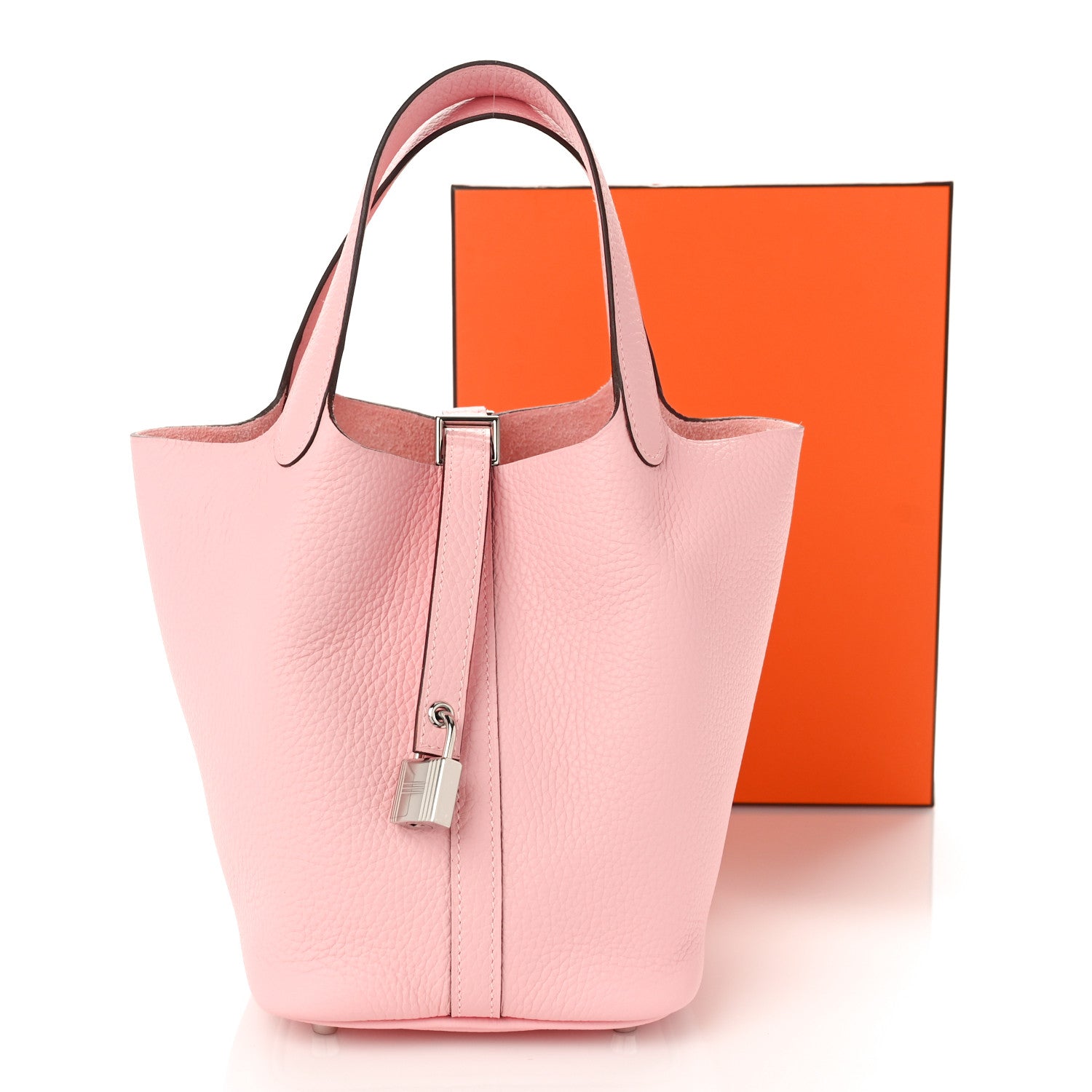 Hermes Taurillon Clemence Picotin Lock 18 PM Rose Sakura 10 of 10