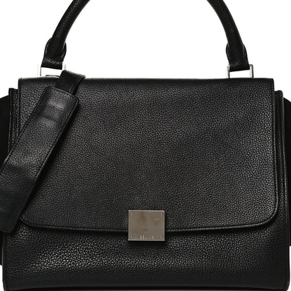 Celine Drummed Calfskin Suede Small Trapeze Black 6 of 14