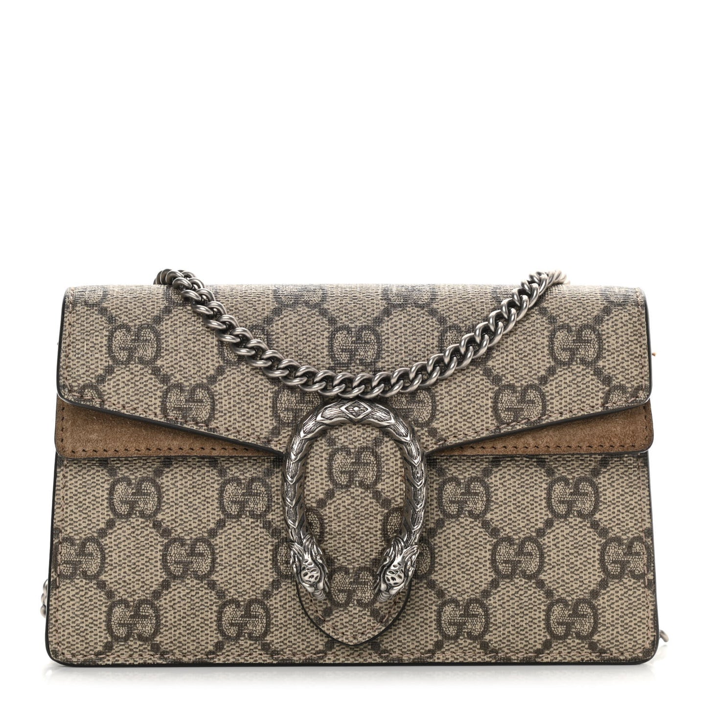 GG Supreme Monogram Super Mini Dionysus Shoulder Bag Taupe