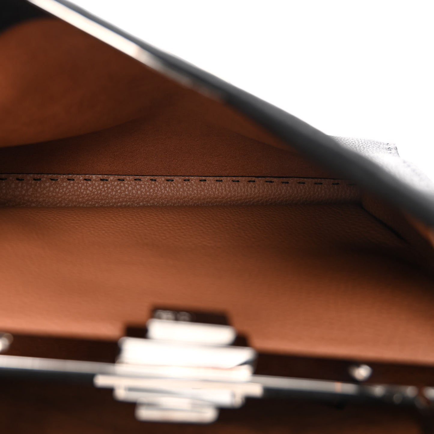 Cuoio Romano Alcantara Selleria Medium Peekaboo Iconic Satchel Black Mou Fallad