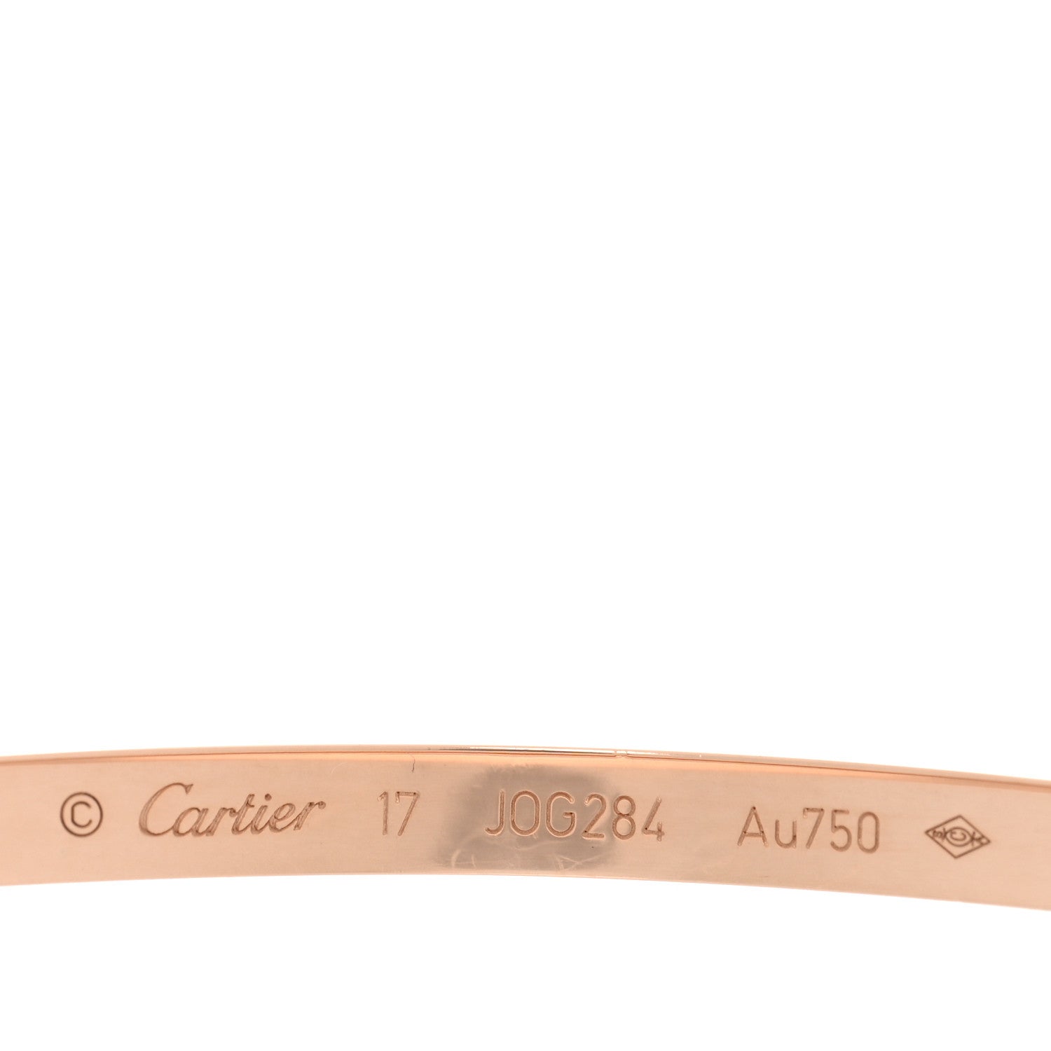 Cartier 18K Pink Gold 6 Diamond Small LOVE Bracelet 17 3 of 6