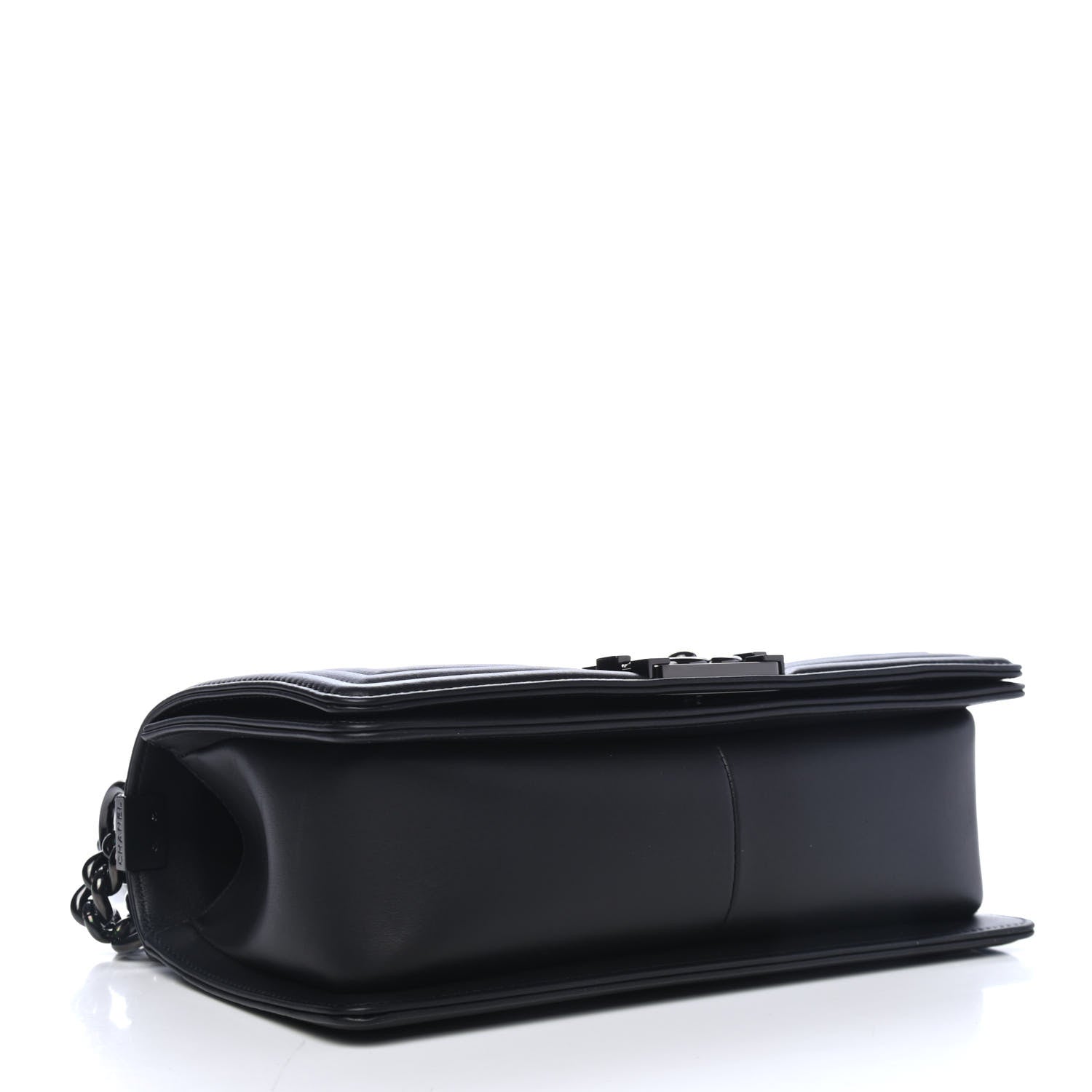 Chanel Calfskin Quilted Medium Boy Flap So Black 3 of 4