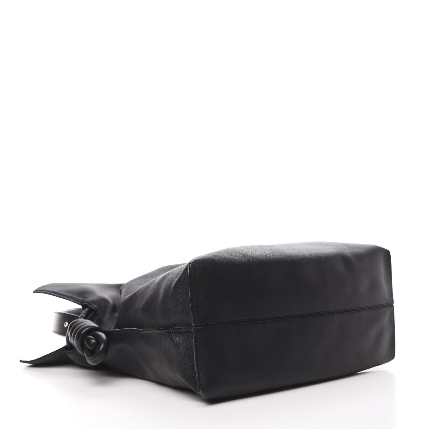 Calfskin Flamenco Knot Bag Black