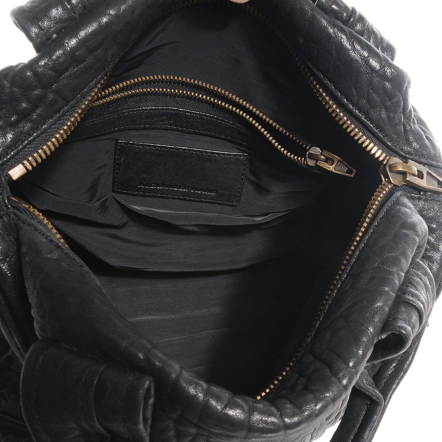 Leather Rocco Duffel Black With Antique Brass Hardware