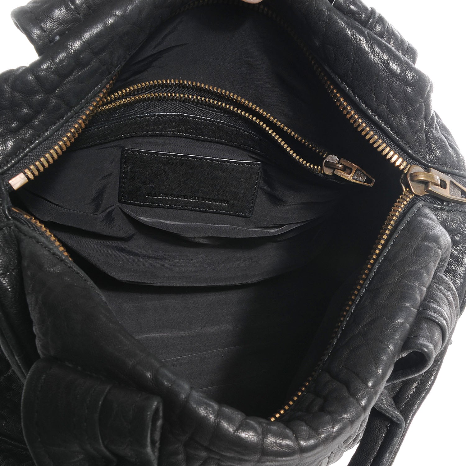 Alexander Wang Leather Rocco Duffel Black With Antique Brass Hardware 7 of 8