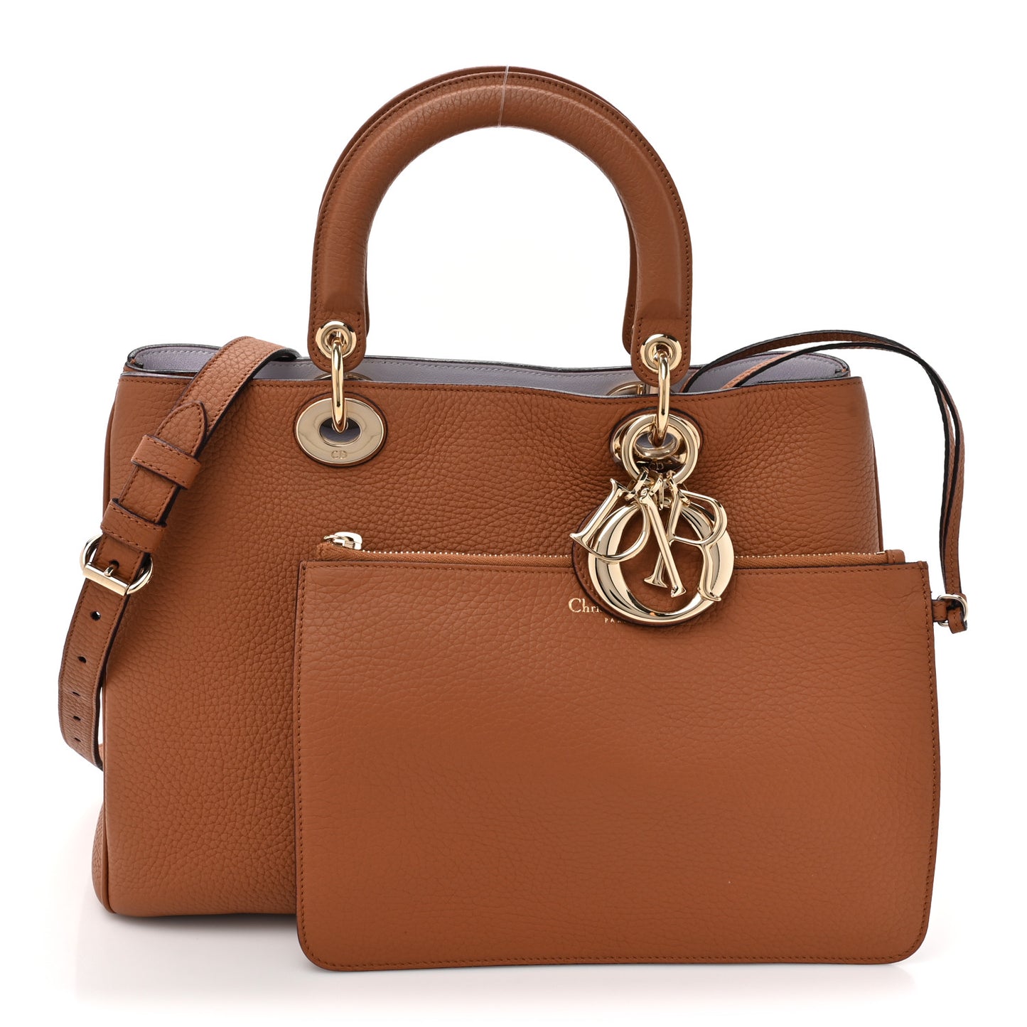 Bullcalf Medium Diorissimo Tote Brown Purple