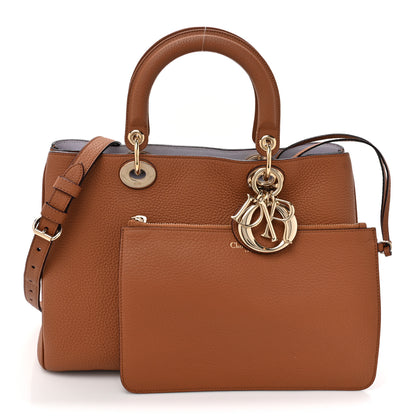 Christian Dior Bullcalf Medium Diorissimo Tote Brown Purple 3 of 17