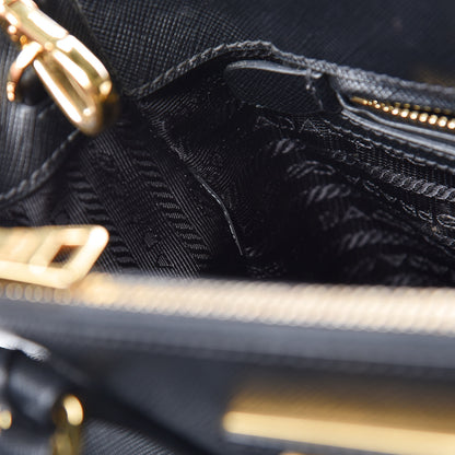 Prada Saffiano Small Galleria Double Zip Tote Black 7 of 20