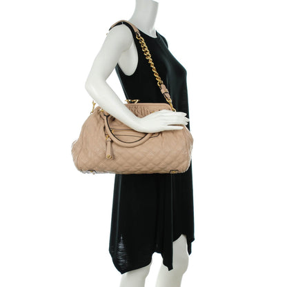 Marc Jacobs Lacquered Goatskin Quilted Stam Beige 2 of 7