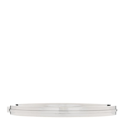Tiffany 18K White Gold Diamond T Hinged Bangle Bracelet 2 of 4