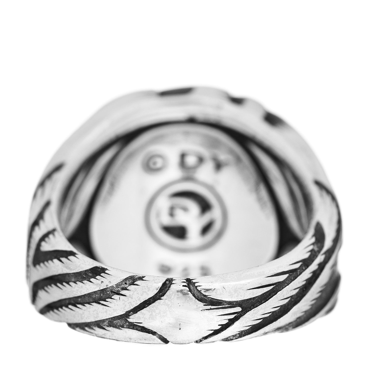 David Yurman Sterling Silver Ironwood Signet Ring 58 8.5 4 of 5