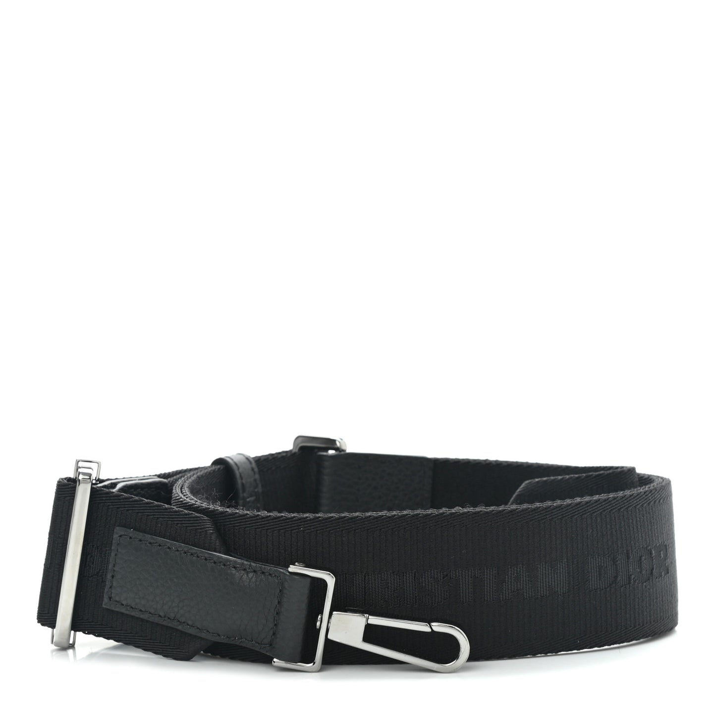 Canvas Embroidered Shoulder Strap Black