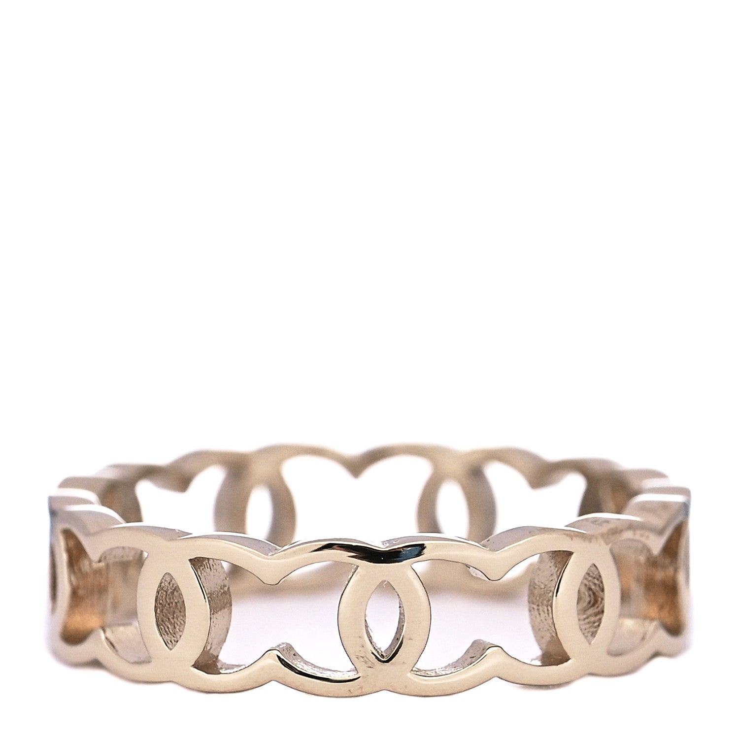 Chanel Metal CC Ring 6 52 Gold 3 of 6