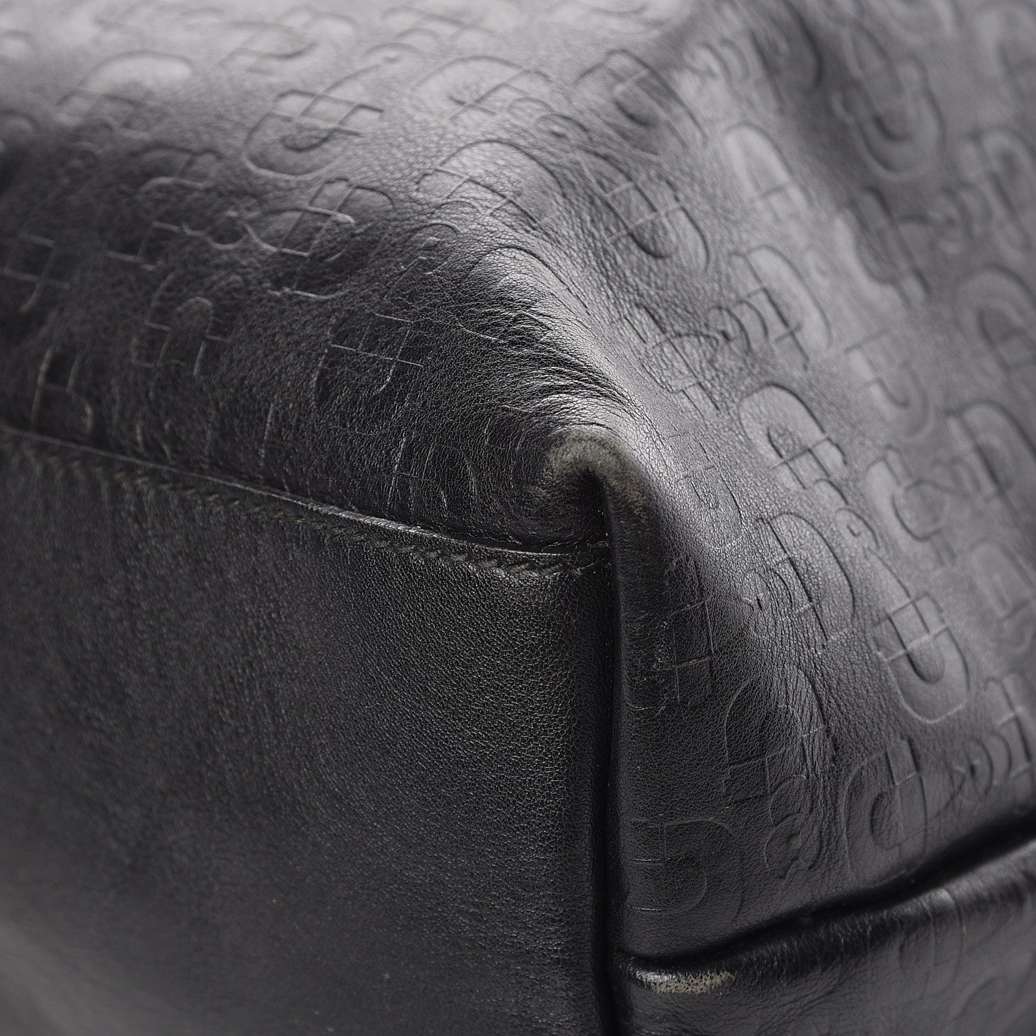 Gucci Calfskin Horsebit Embossed Large Tote Black 13 of 16