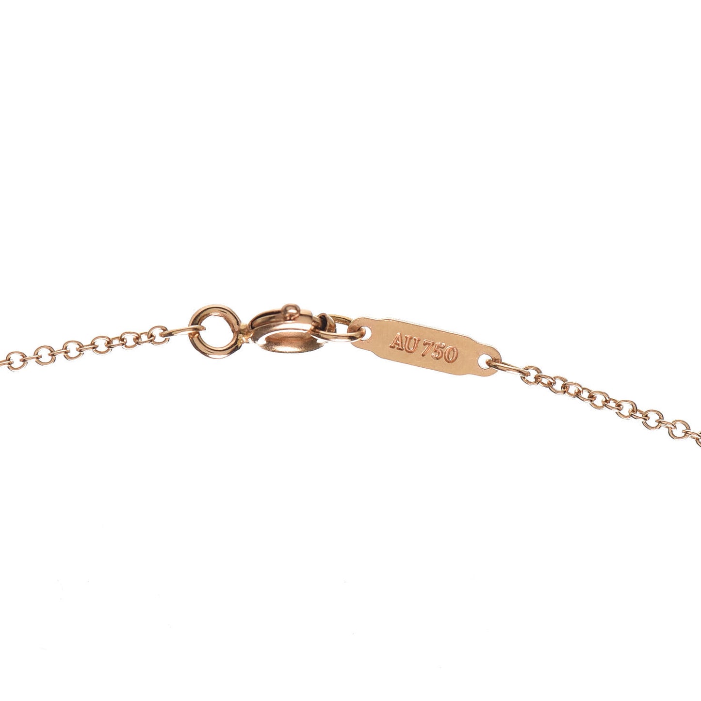 18K Rose Gold Diamond Mini Metro Horseshoe Pendant Necklace