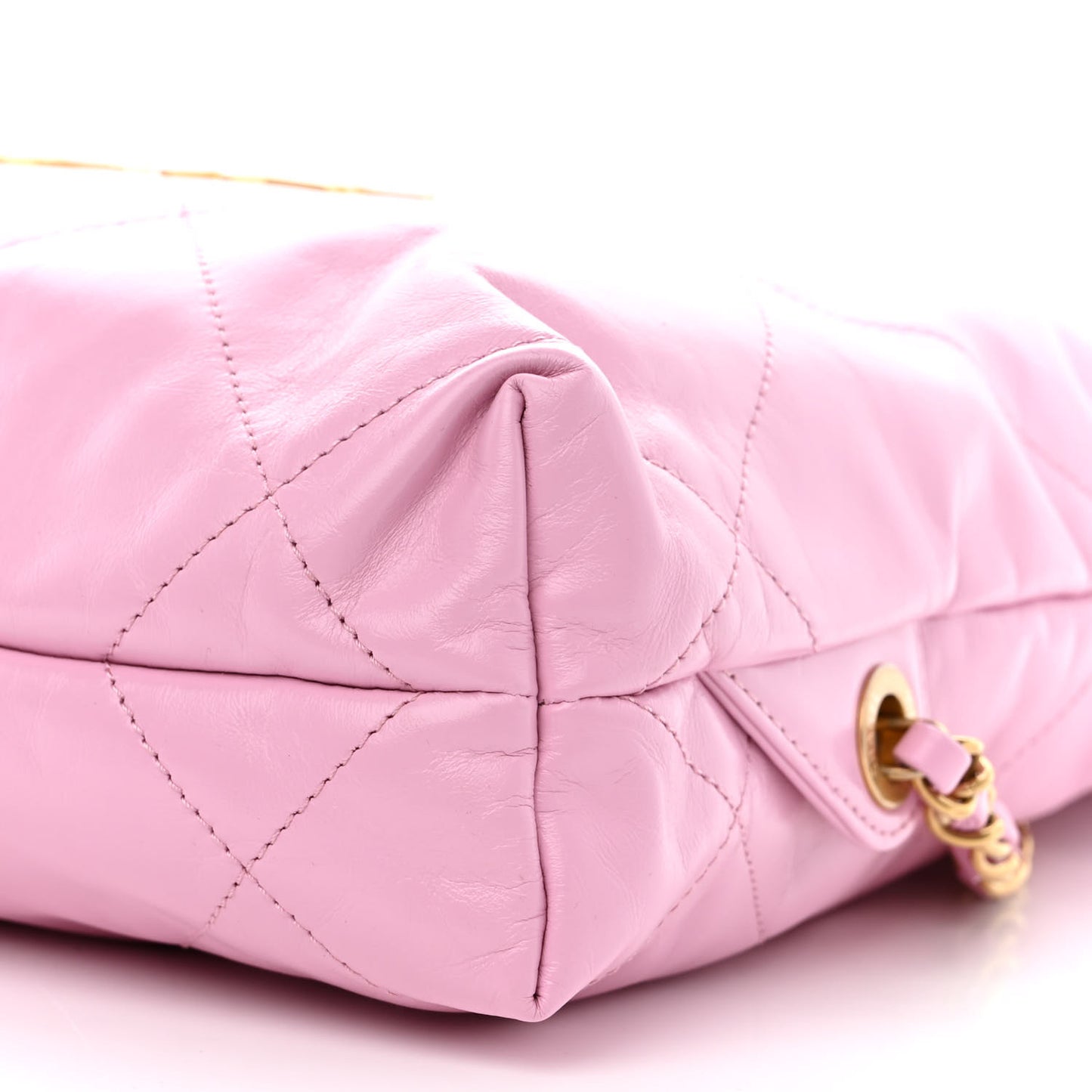 Shiny Calfskin Quilted Chanel 22 Backpack Lilac