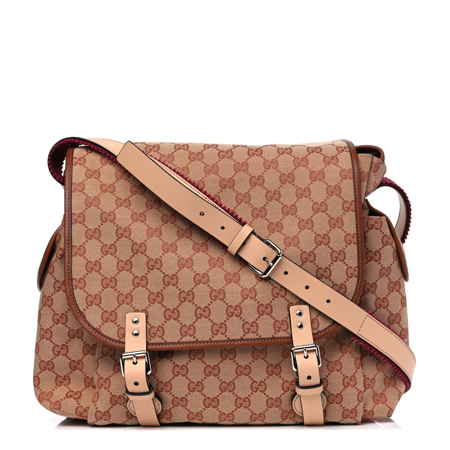 Gucci GG Monogram Diaper Bag Beige Ruggine Natural Antique Rose 1 of 6