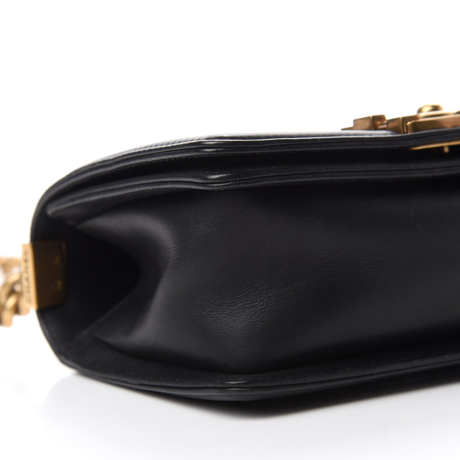 Chanel Calfskin Velvet Small Boy Flap Black Red 6 of 11