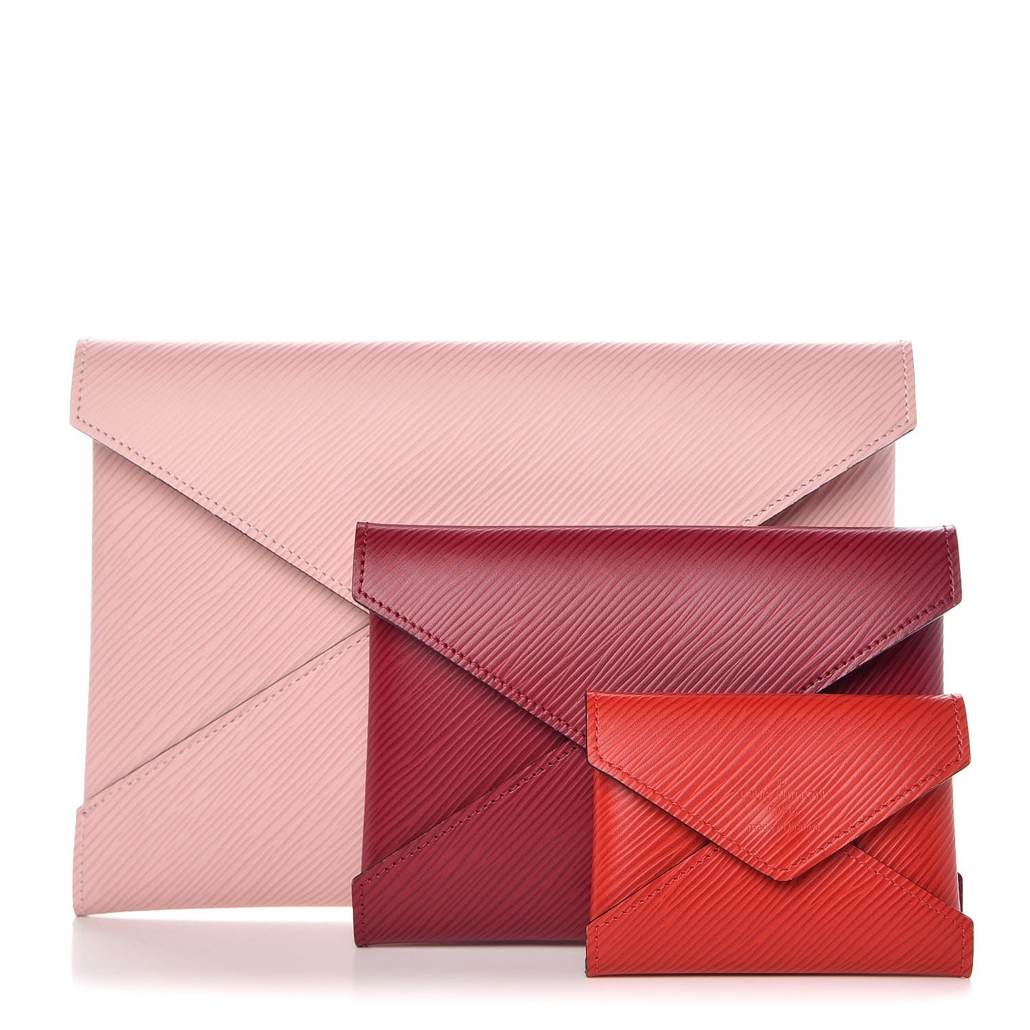 Epi Kirigami Pochette Set Rose Ballerine Fuchsia Coquelicot