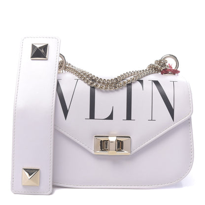 Valentino Garavani Calfskin VLTN Small Shoulder Bag White 1 of 14