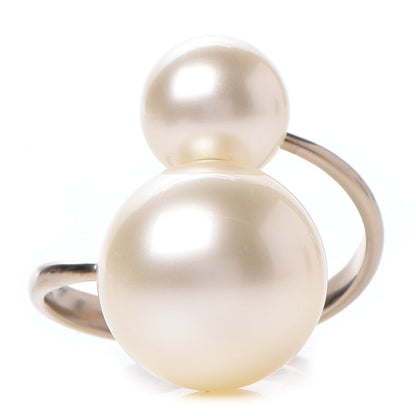 Chanel Double Pearl Cuff Gold 1 of 6