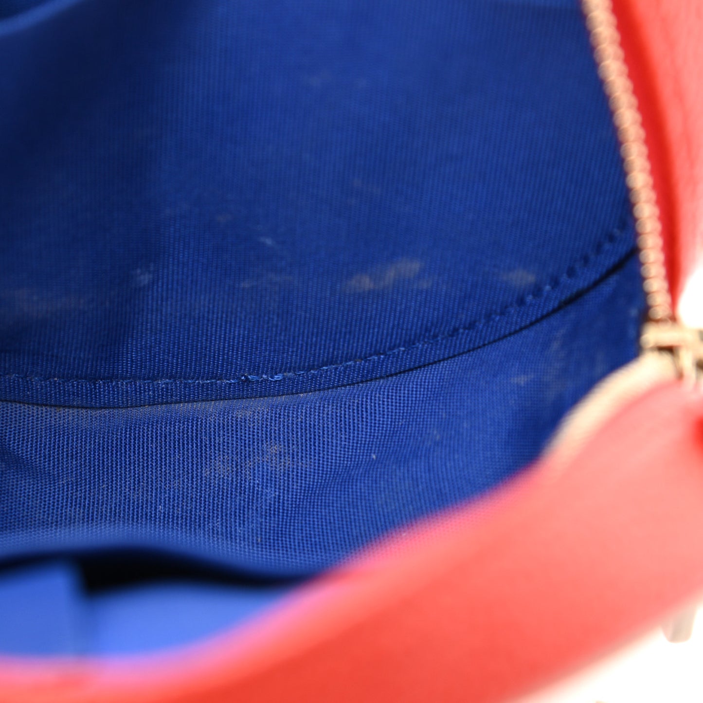 Caviar Quilted Round Filigree Crossbody Blue White Red
