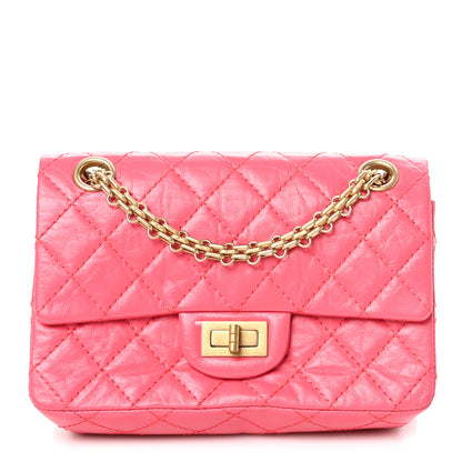 Chanel Aged Calfskin Quilted 2.55 Reissue Mini Flap Pink 1 of 10