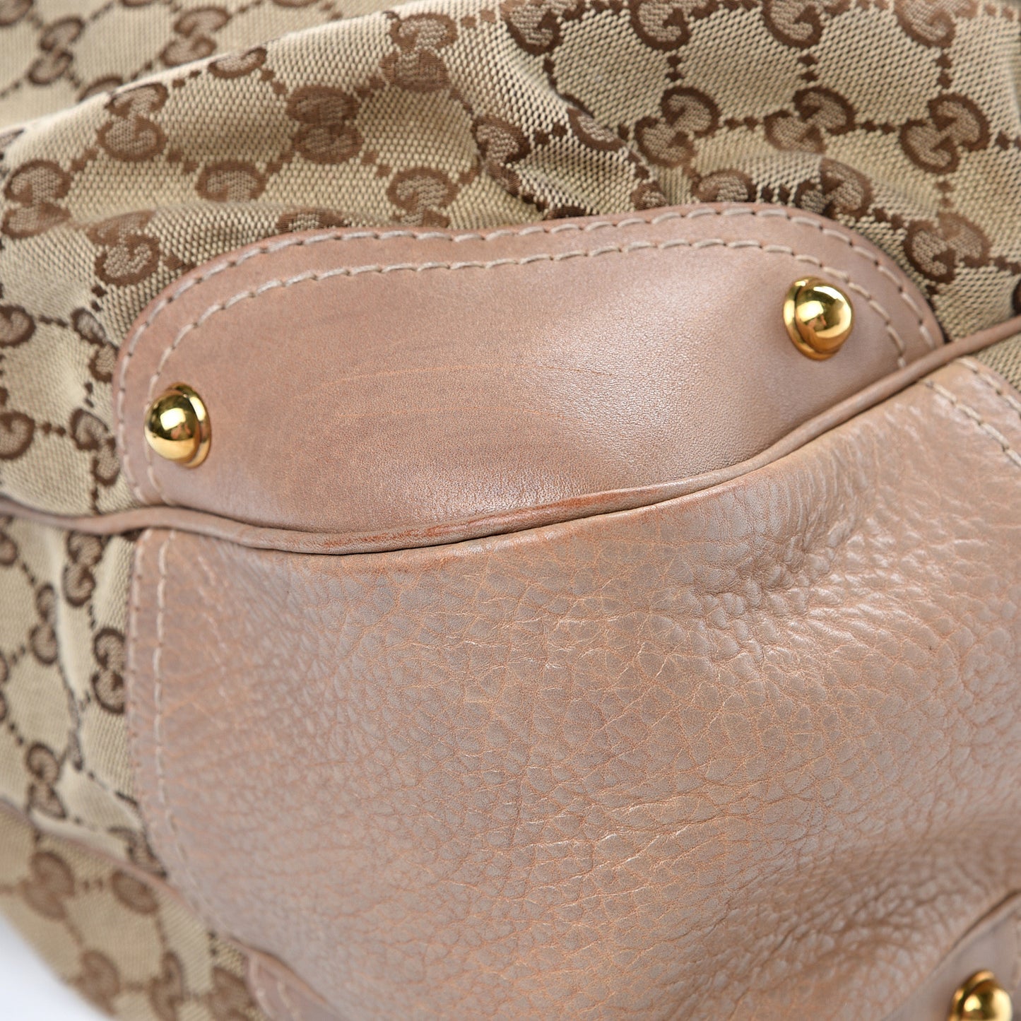 Monogram Large Jockey Hobo Beige
