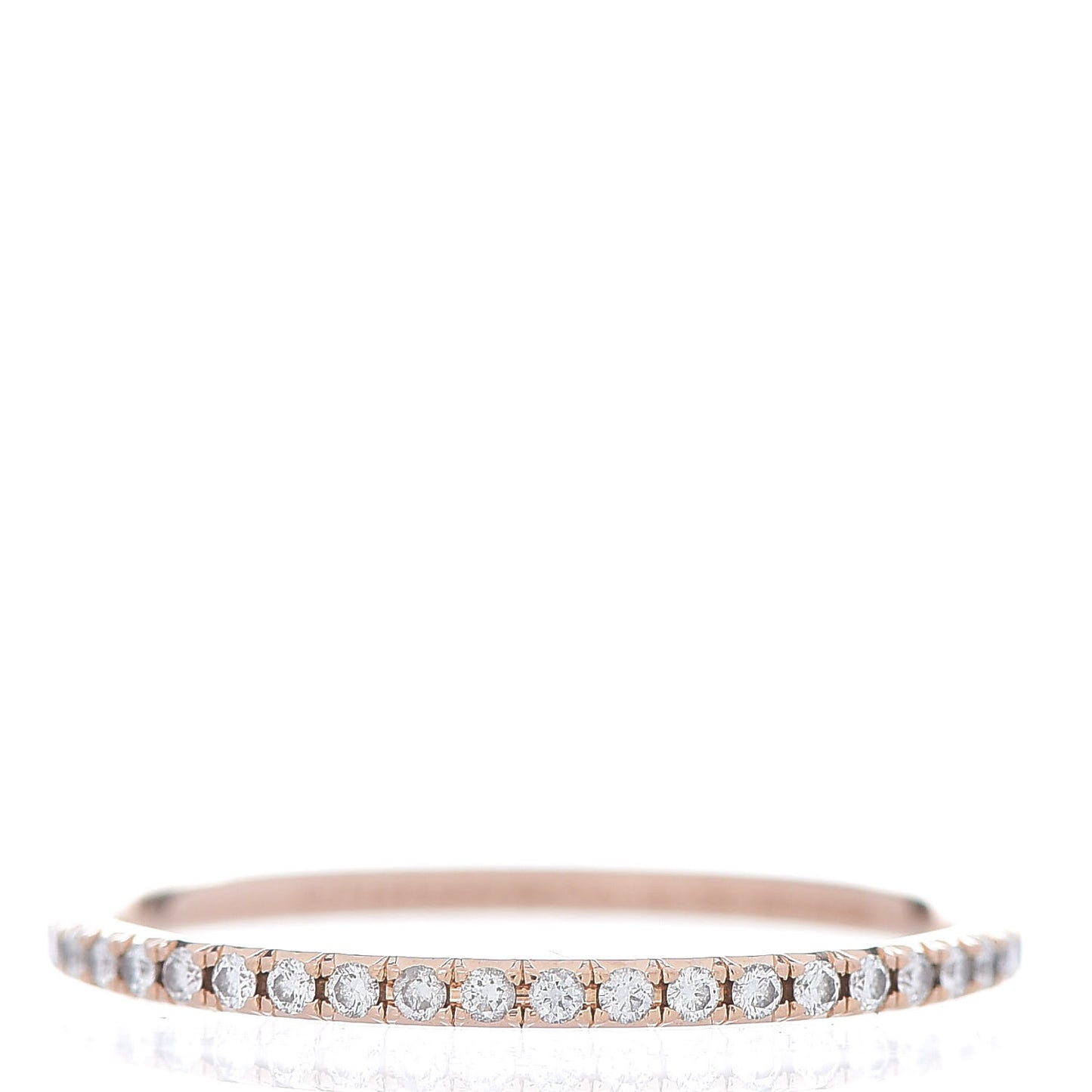 18K Rose Gold Diamond Metro Ring 56 7.5