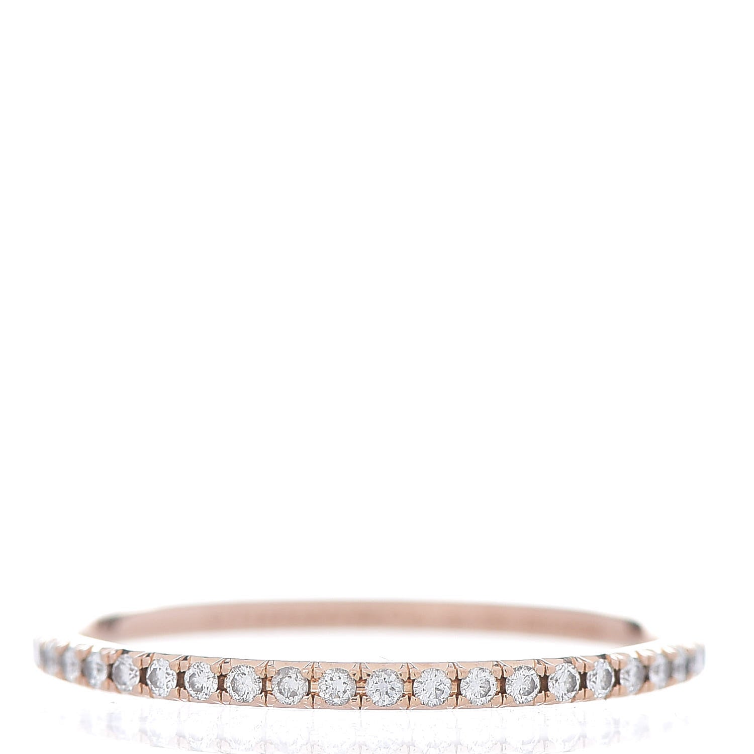 Tiffany 18K Rose Gold Diamond Metro Ring 56 7.5 3 of 6