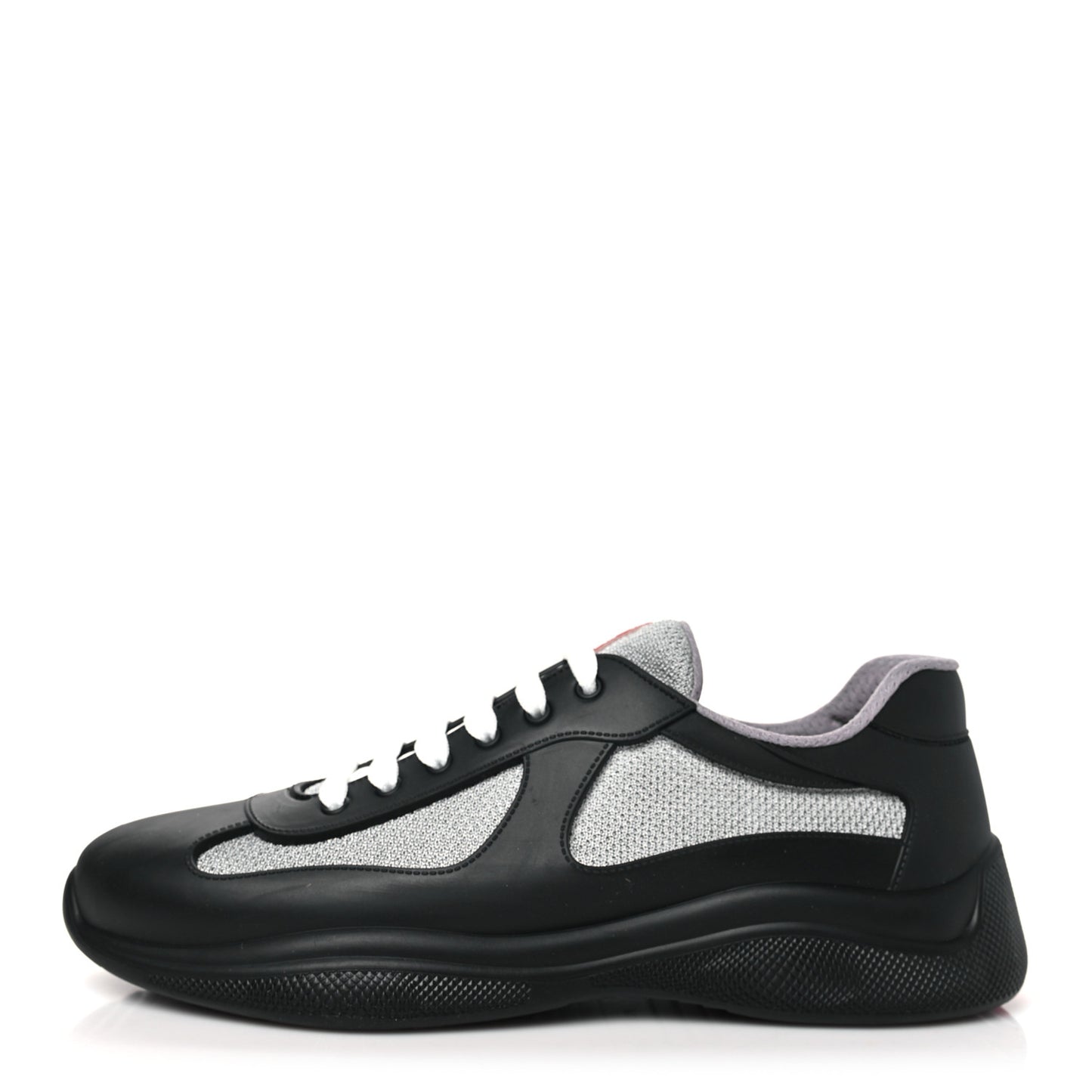 Soft Rubber Mesh Mens America's Cup Sneakers 45 Black Argento