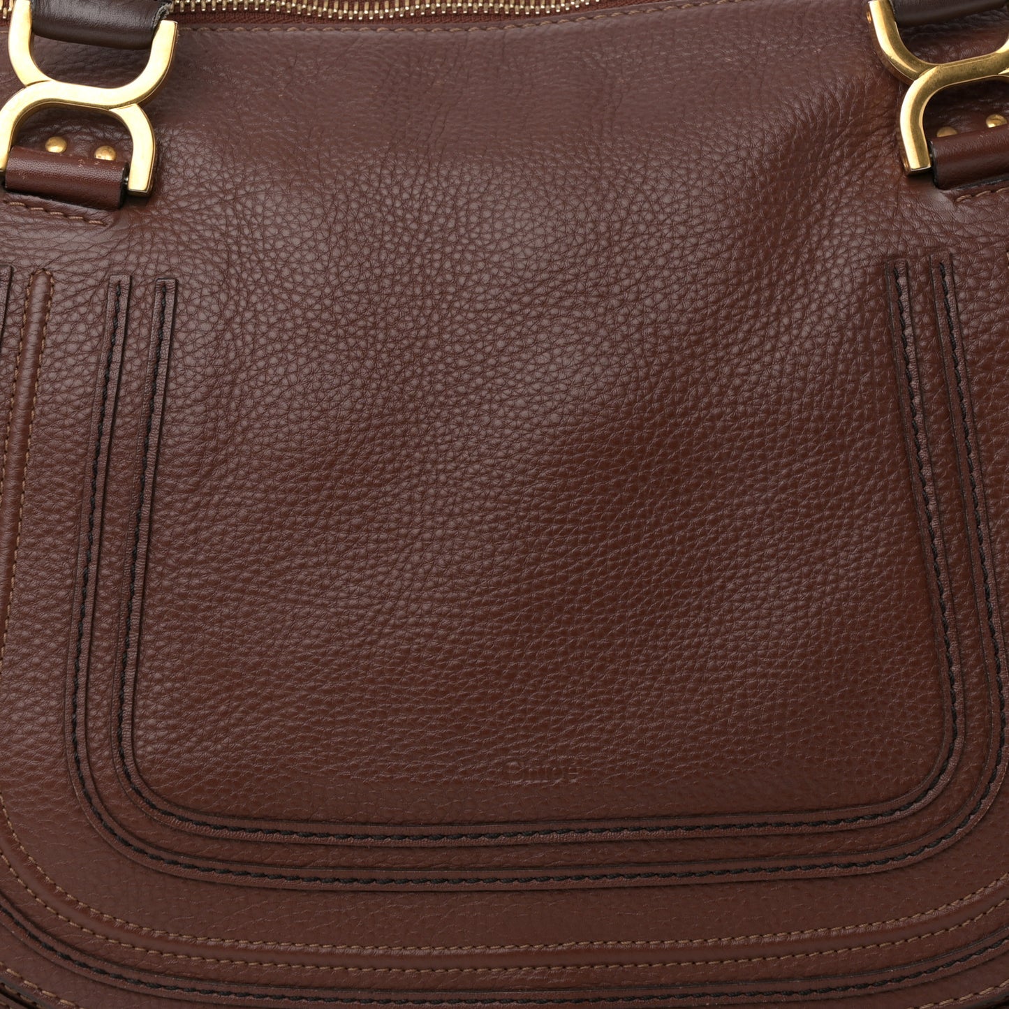 Calfskin Large Marcie Satchel Ebony